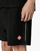 Black Towelling Shorts