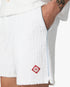 White Towelling Shorts