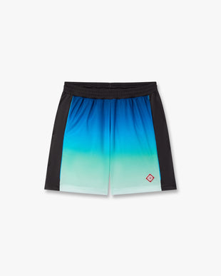 Blue & Green Gradient Football Shorts