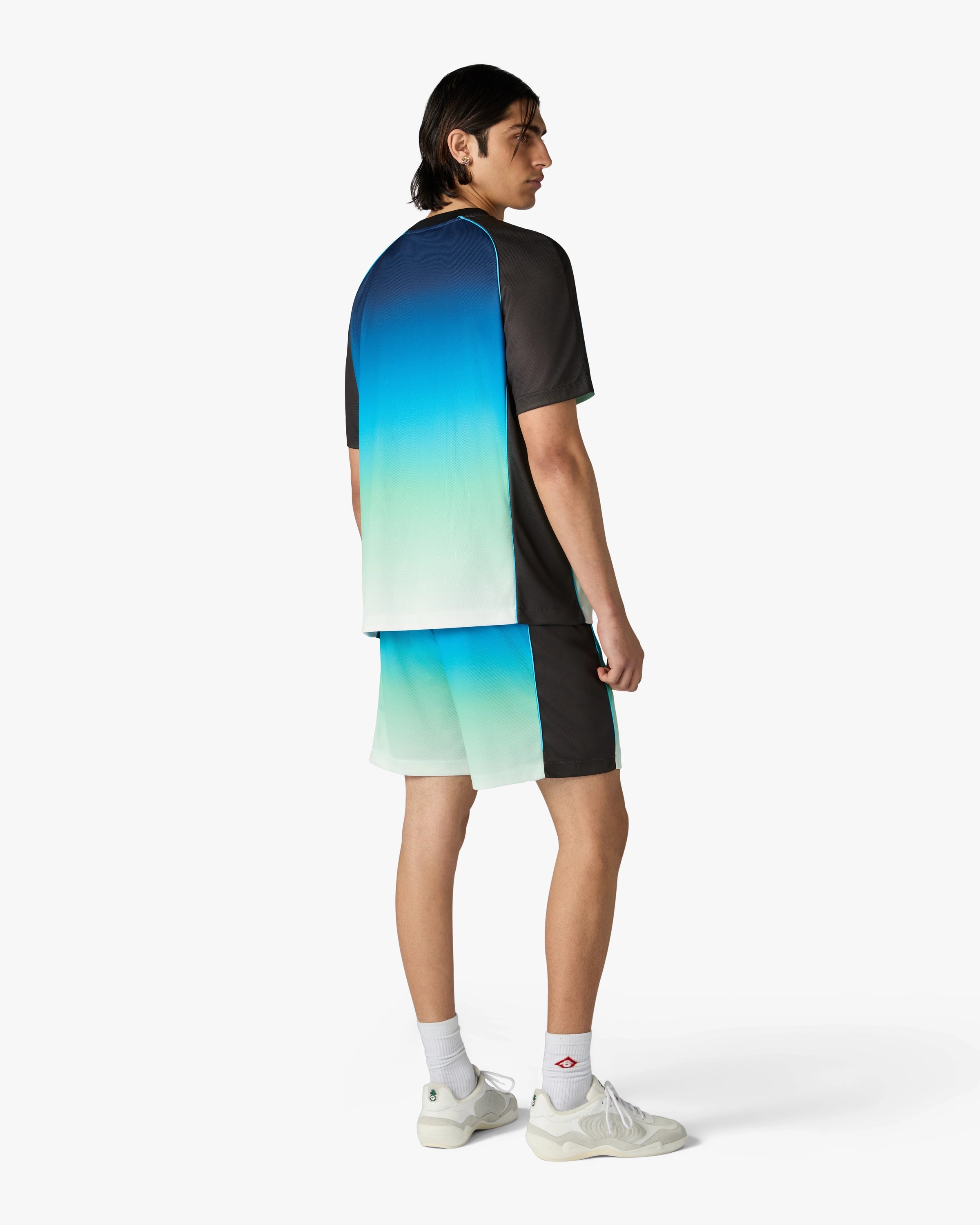 Blue & Green Gradient Football Shorts