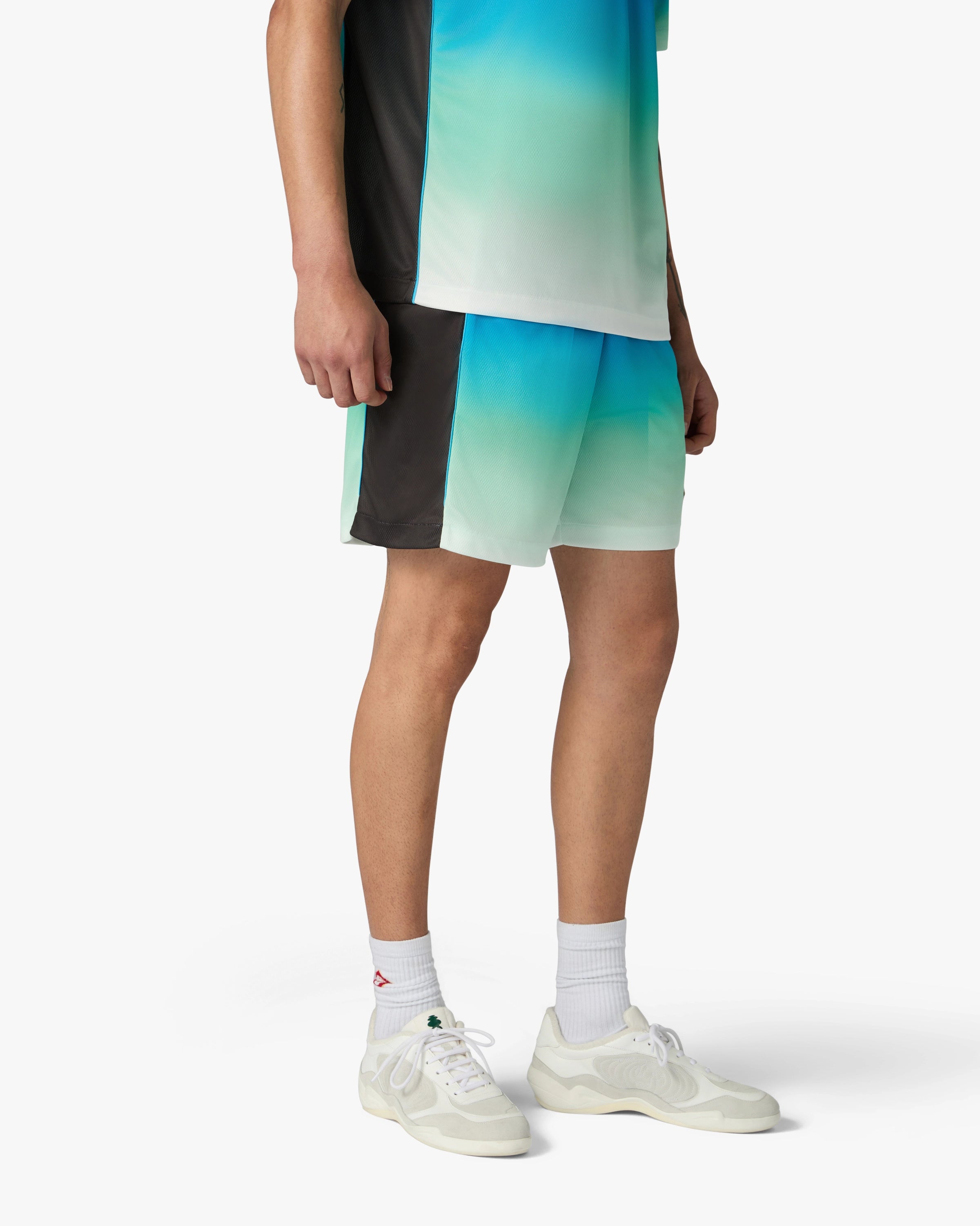 Blue & Green Gradient Football Shorts