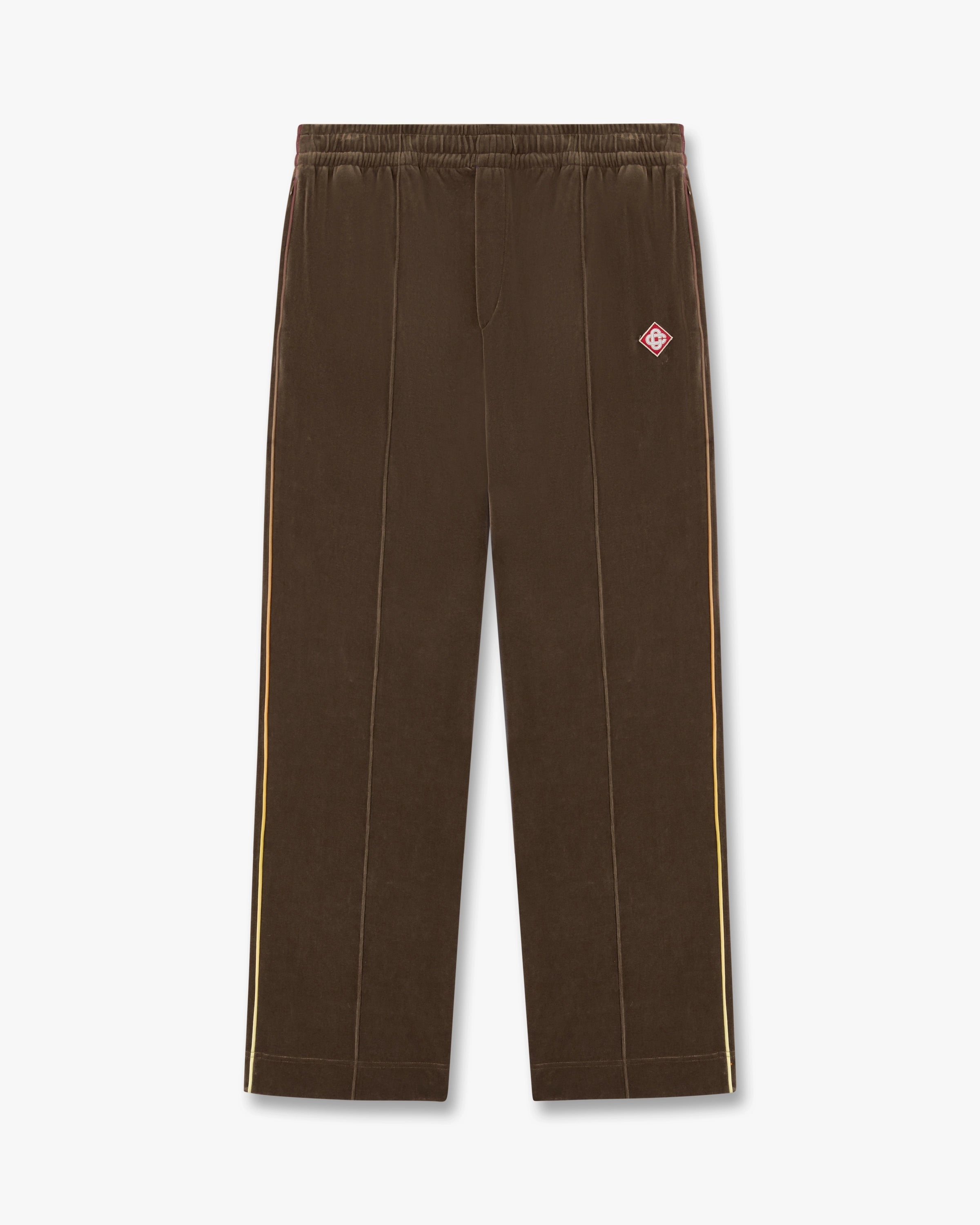 Dark Brown Velour Track Pants