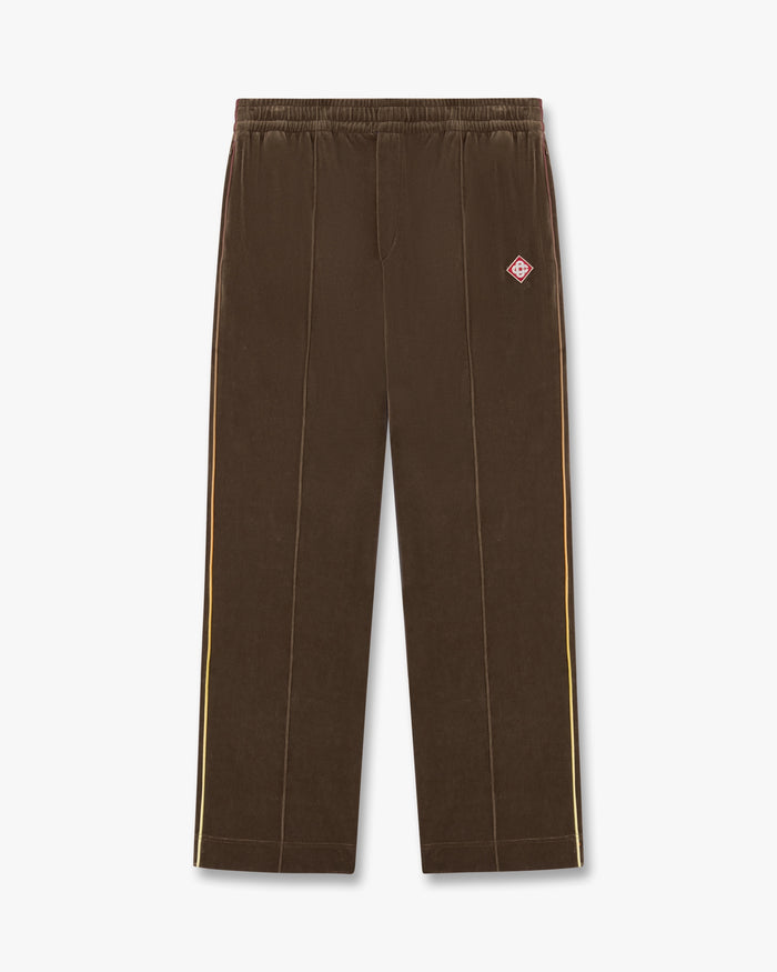 Dark Brown Velour Track Pants