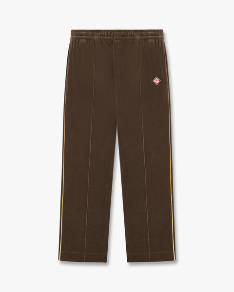 Dark Brown Velour Track Pants | Casablanca Paris