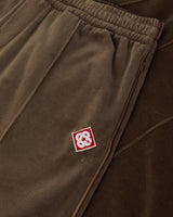 Dark Brown Velour Track Pants