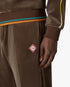 Dark Brown Velour Track Pants
