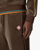 Dark Brown Velour Track Pants