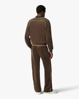 Dark Brown Velour Track Pants