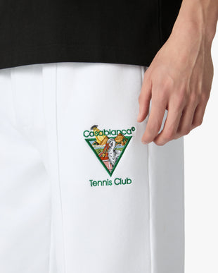 White Tennis Club Icon Pyramid Abduction Embroidered Sweatpants