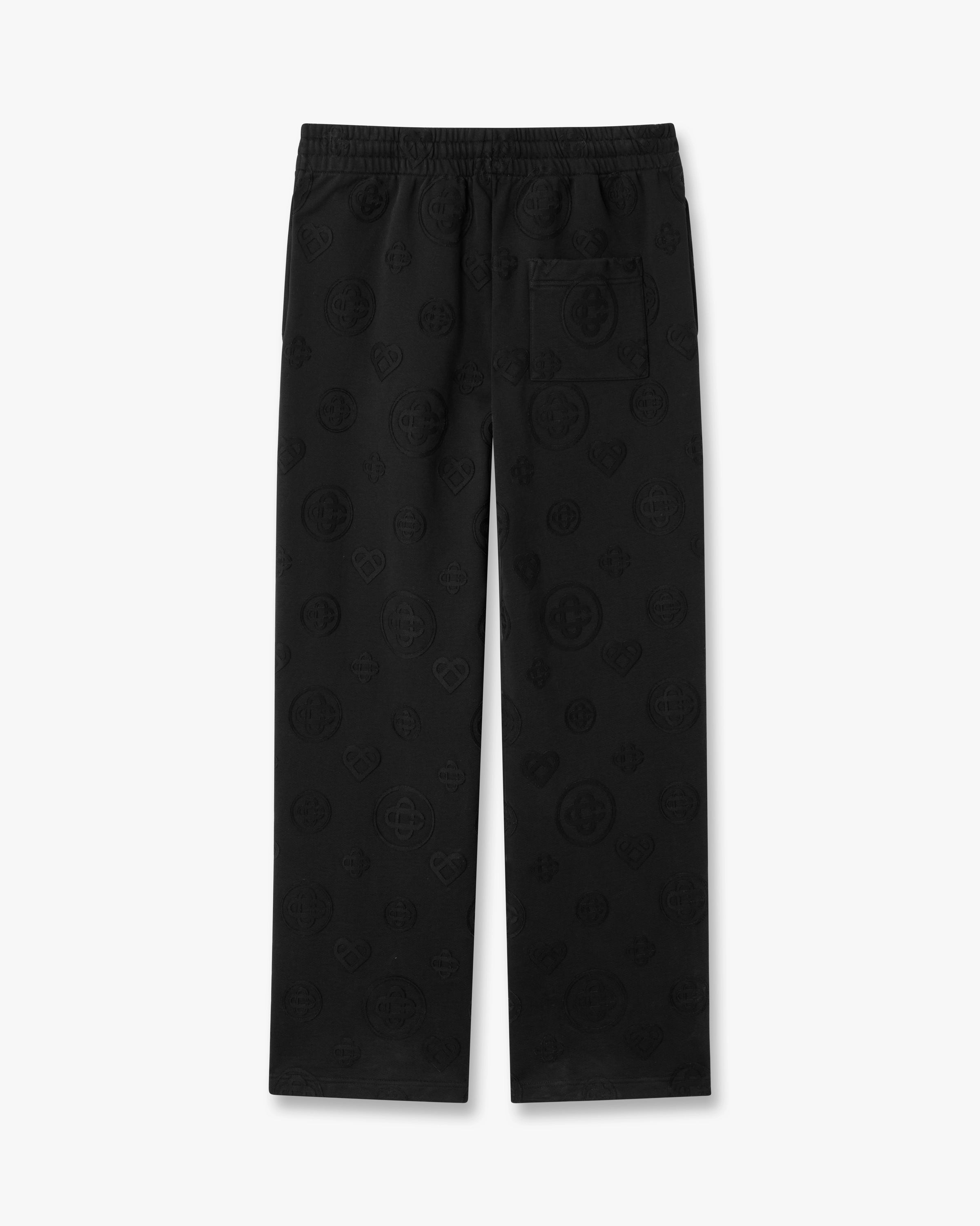 Black Applique Monogram Sweatpants