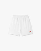 White Striped Velour Shorts