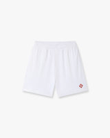 White Striped Velour Shorts