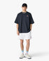 White Striped Velour Shorts
