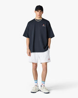 White Striped Velour Shorts