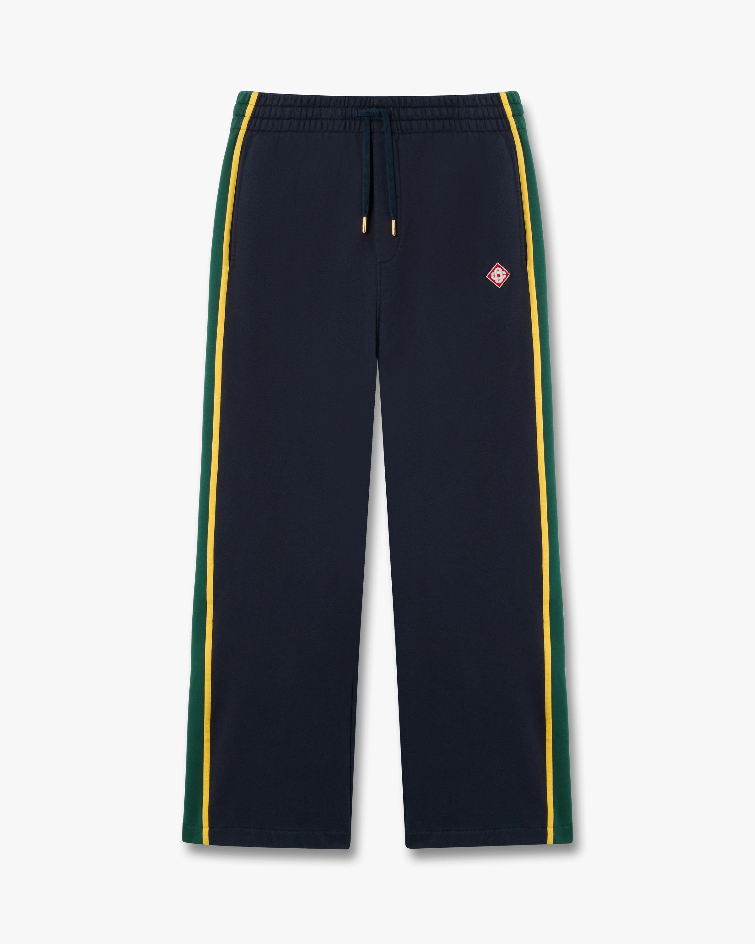 Navy & Green Panelled Sweatpants