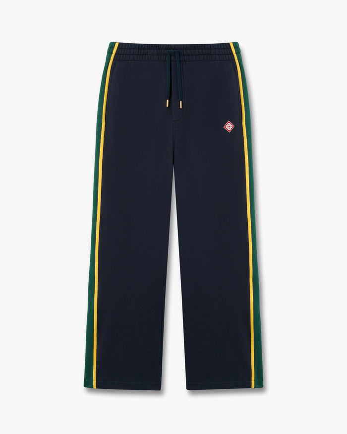 Navy & Green Panelled Sweatpants
