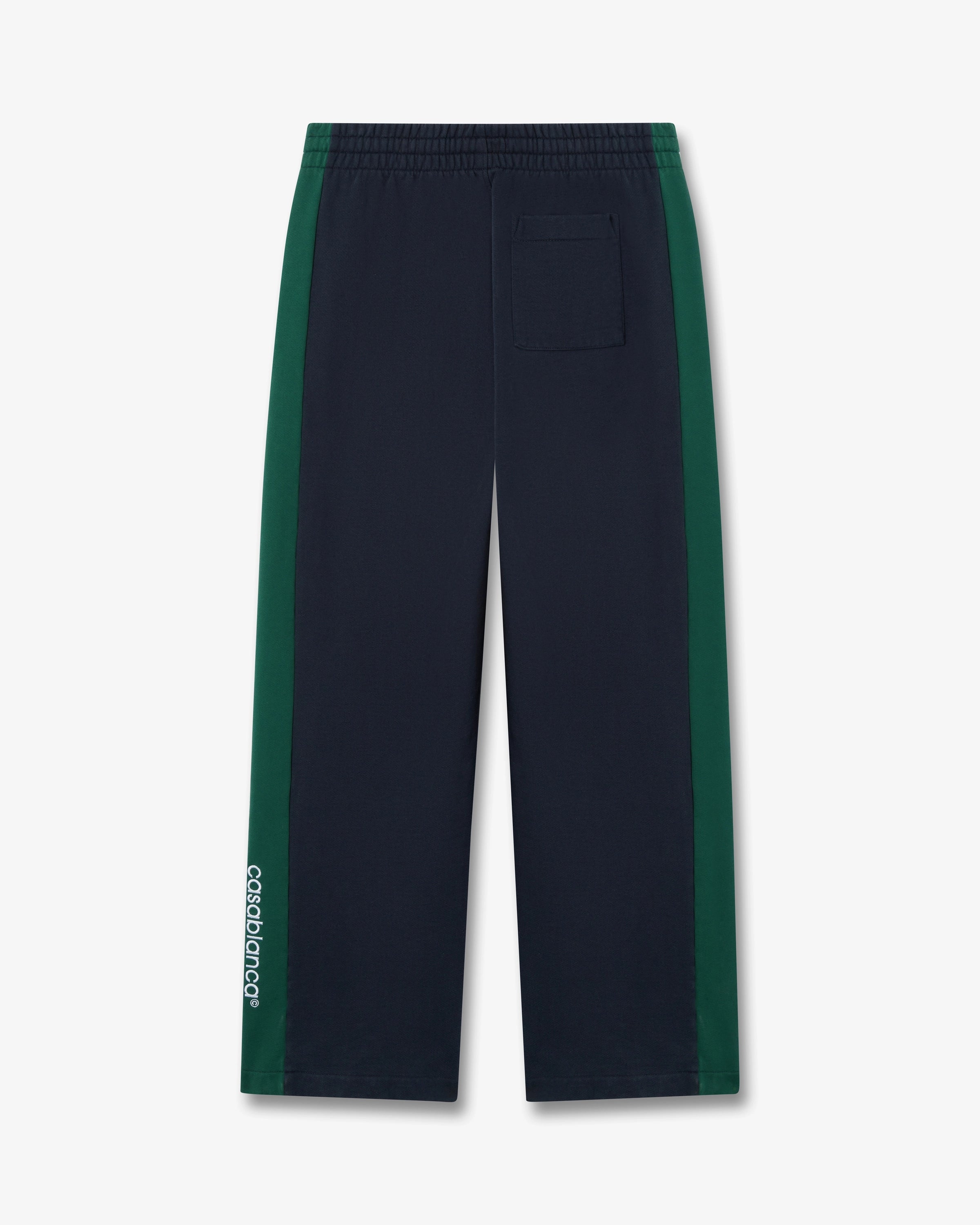 Navy & Green Panelled Sweatpants