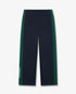 Navy & Green Panelled Sweatpants
