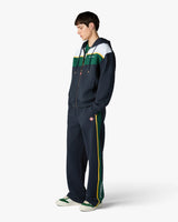Navy & Green Panelled Sweatpants