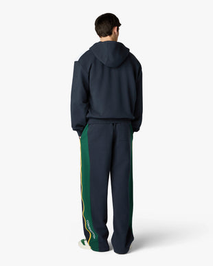 Navy & Green Panelled Sweatpants