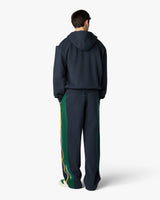 Navy & Green Panelled Sweatpants