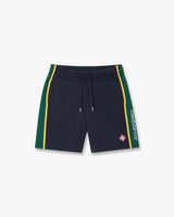 Navy & Green Panelled Sweatshorts