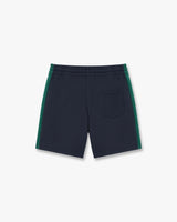 Navy & Green Panelled Sweatshorts