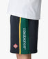 Navy & Green Panelled Sweatshorts