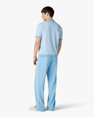 Pale Blue Pique Track Pants
