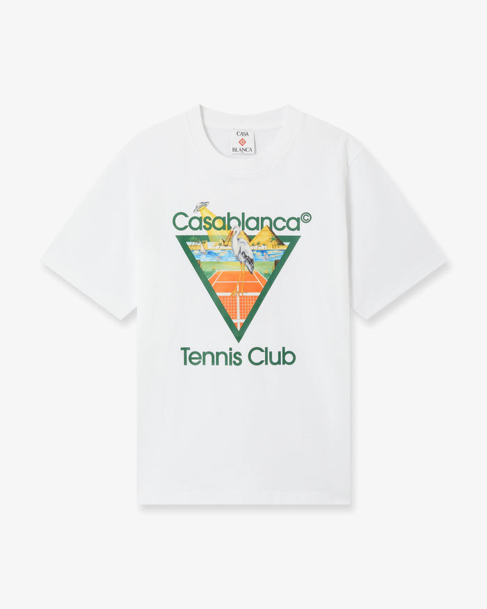 White Tennis Club Icon Pyramid Abduction Short Sleeve T-Shirt