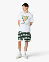 White Tennis Club Icon Pyramid Abduction Short Sleeve T-Shirt