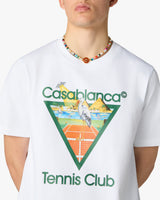 White Tennis Club Icon Pyramid Abduction Short Sleeve T-Shirt