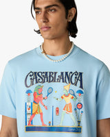 Light Blue Egyptian Tennis Match Short Sleeve T-Shirt