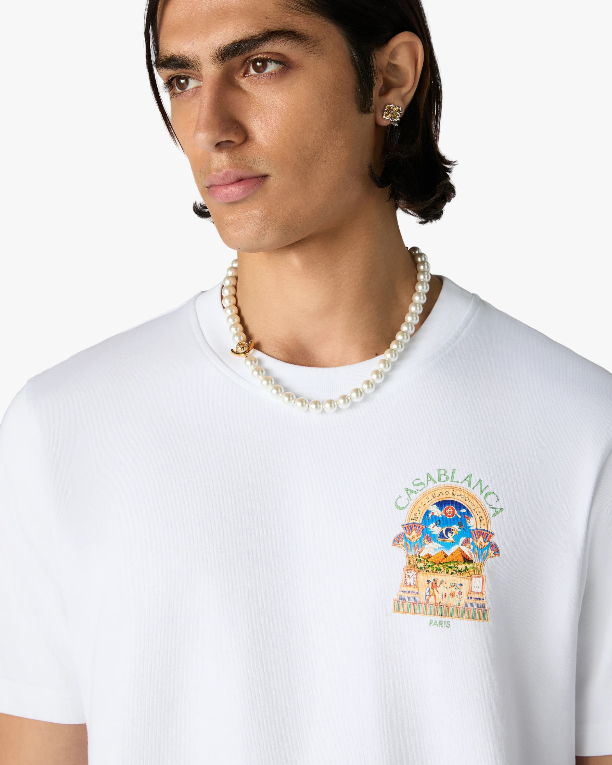 White Egyptian L'Arche Short Sleeve T-Shirt