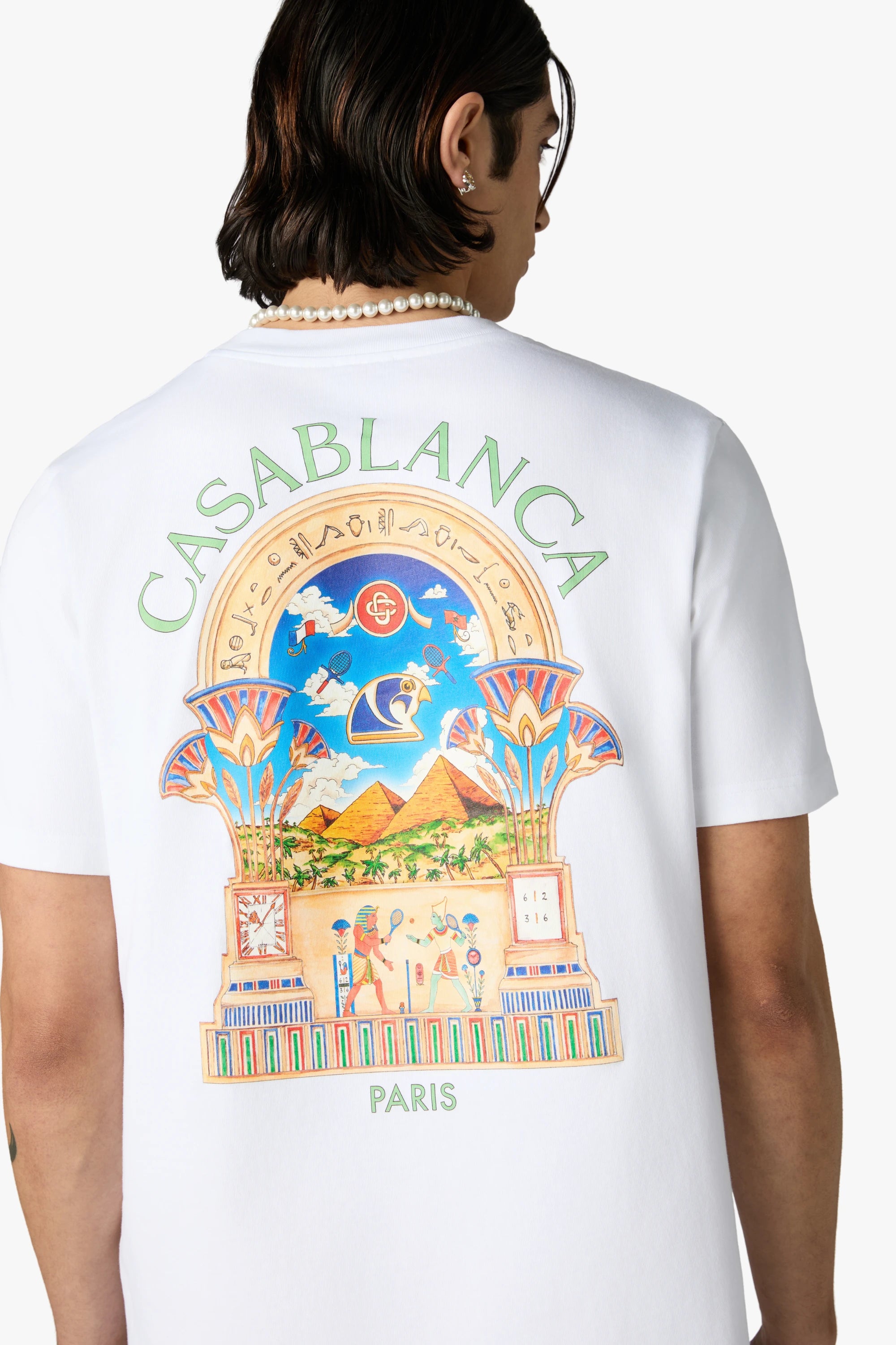 White Egyptian L'Arche Short Sleeve T-Shirt