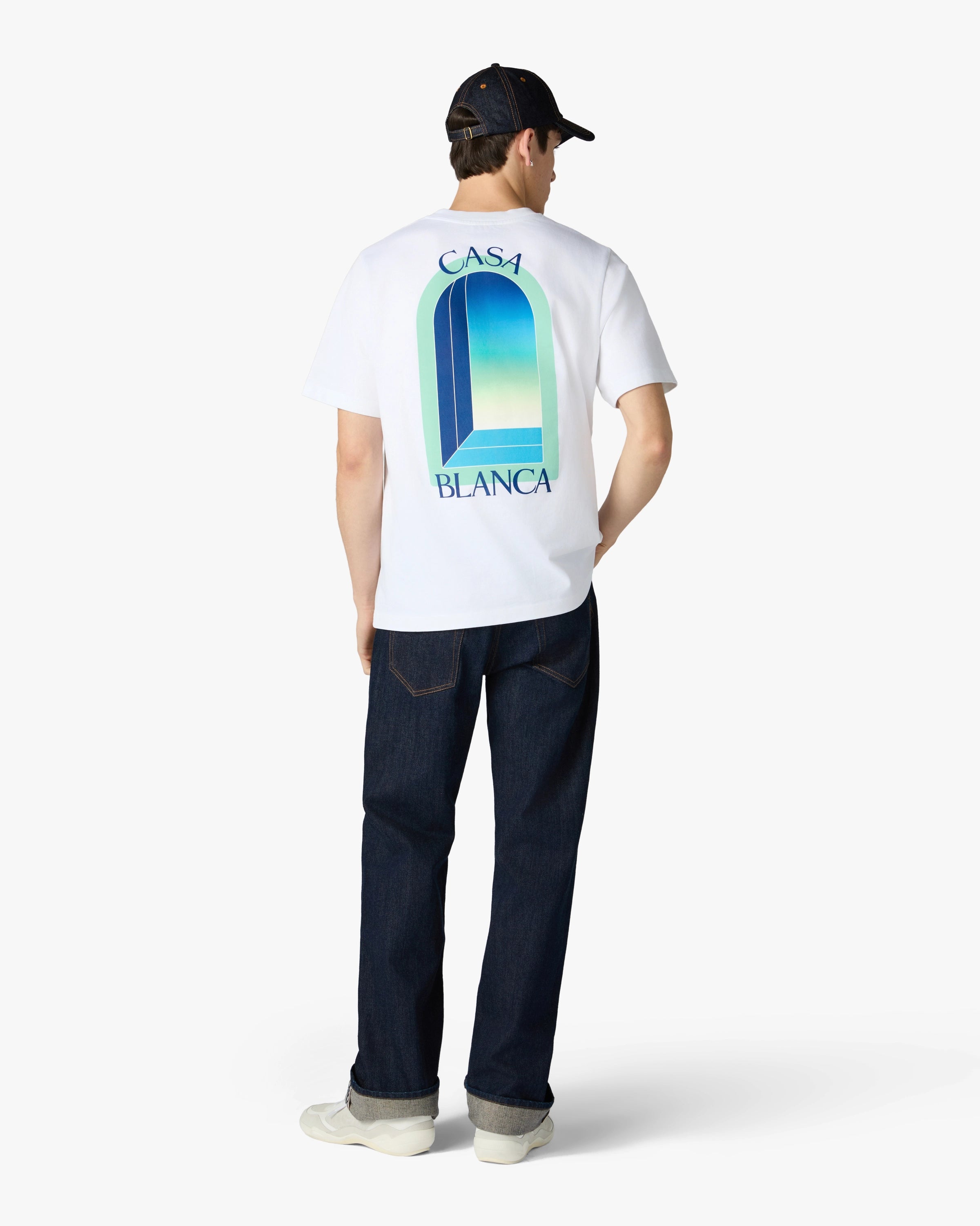 White & Mint L'Arche Short Sleeve T-Shirt