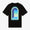 T-shirt à manches courtes noir et vert menthe L’Arche