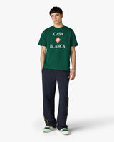 Green Casablanca Diamond Logo Short Sleeve T-Shirt