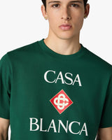 Green Casablanca Diamond Logo Short Sleeve T-Shirt