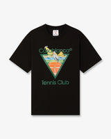 Black Tennis Club Icon Pyramid Abduction Short Sleeve T-Shirt