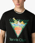 Black Tennis Club Icon Pyramid Abduction Short Sleeve T-Shirt