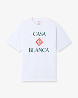 White Casablanca Diamond Logo Short Sleeve T-Shirt