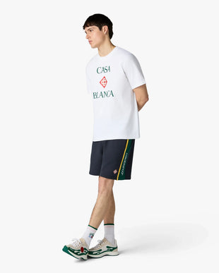 White Casablanca Diamond Logo Short Sleeve T-Shirt