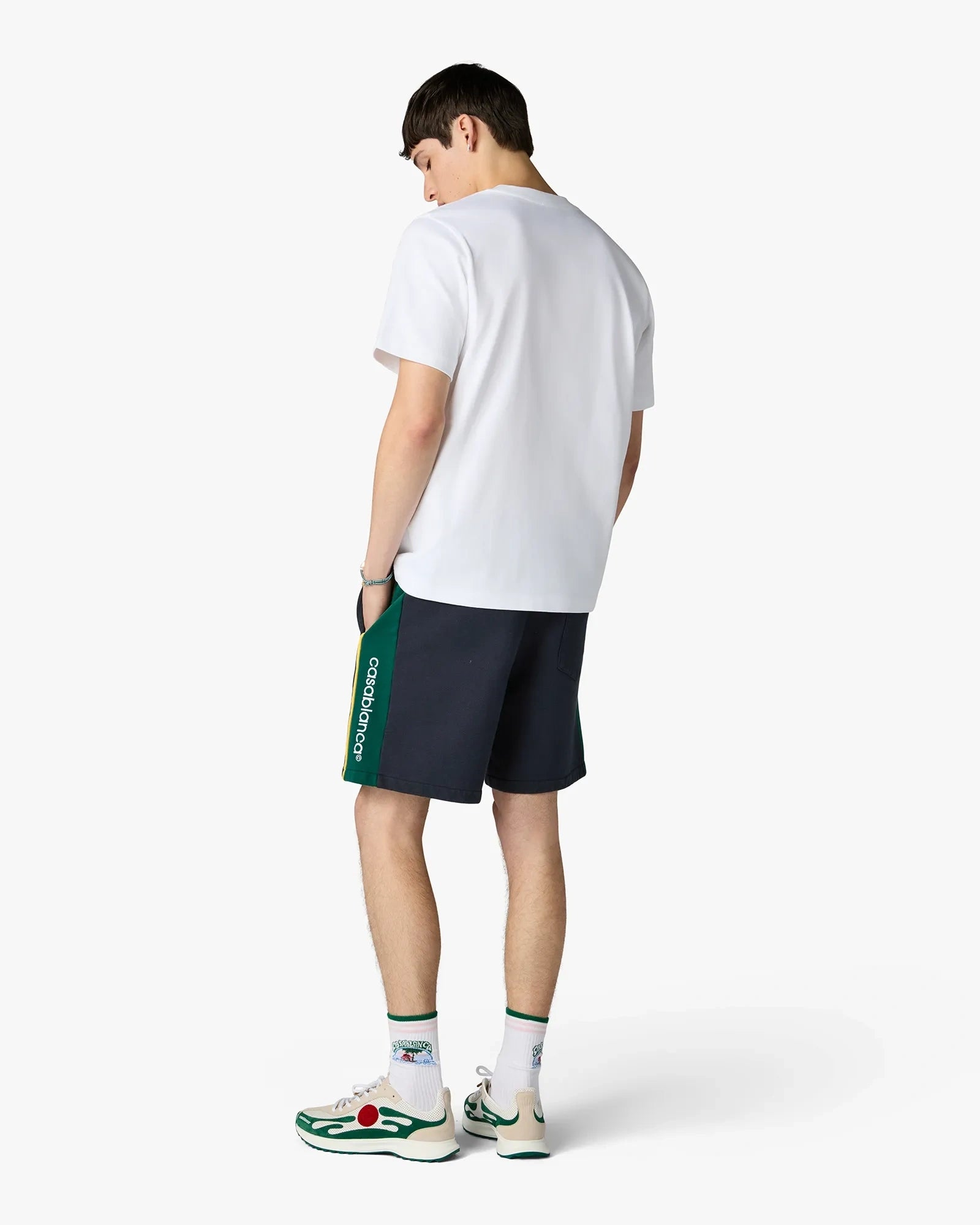 White Casablanca Diamond Logo Short Sleeve T-Shirt