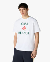 White Casablanca Diamond Logo Short Sleeve T-Shirt