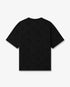 Black Applique Monogram Oversized Short Sleeve T-Shirt