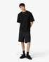 Black Applique Monogram Oversized Short Sleeve T-Shirt