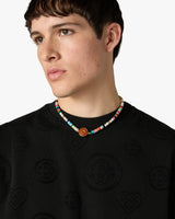 Black Applique Monogram Oversized Short Sleeve T-Shirt