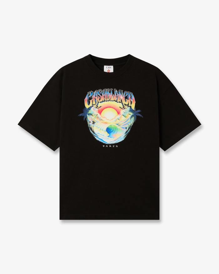 Black Airspray Oversized Short Sleeve T-Shirt