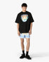 Black Airspray Oversized Short Sleeve T-Shirt